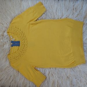 Moth Yellow knitted top